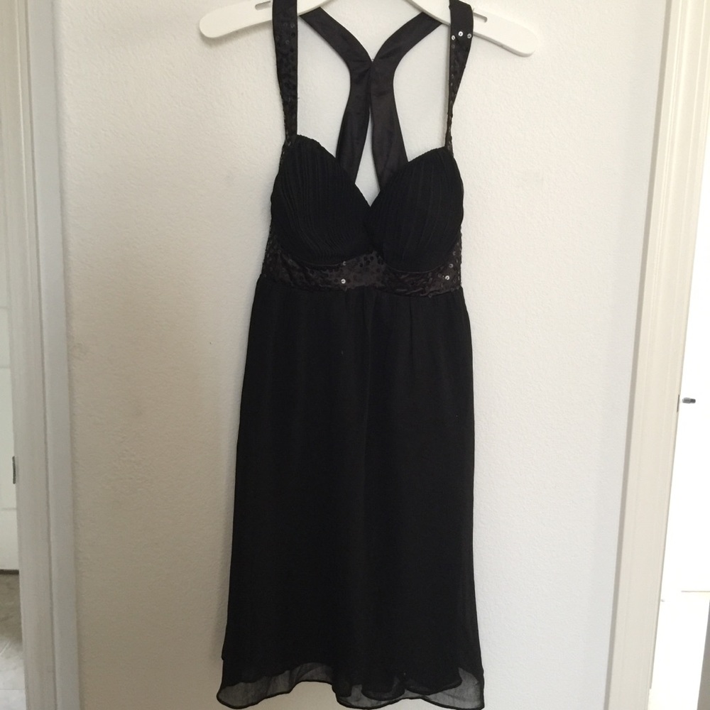 Black Sequin Mini Dress